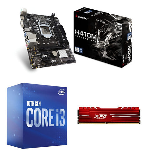 Kit Actualización Ensamble Intel I3 10100 + H410 + 8 Gb Ram Negro