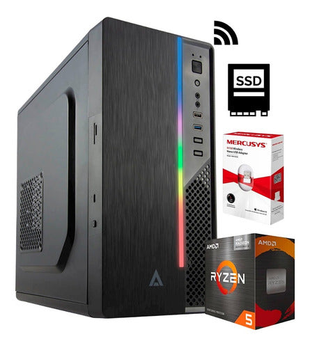 Pc Gamer Cpu Amd 5600g B450 Ram 32gb 240gb Ssd Hdd 2 Tb 32 Gb