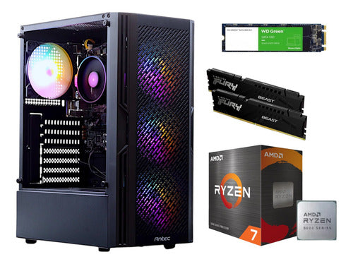 Pc Gamer Ryzen 7 5700g 8 Core Ram 32gb 1 Tb Ssd Fuente 80+ 32 Gb