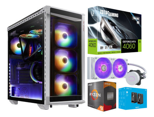 Pc Gamer Ryzen 9 5900x 32gb 1 Tb Rtx 4060 Bocinas Y Teclado 32 Gb