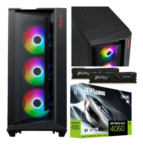 Pc Gamer Rtx 4060 Ryzen 5 Ram 32gb Ddr4 1 Tb Ssd 80+ B550m 32 Gb
