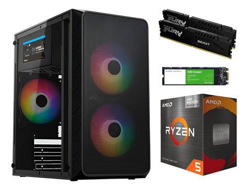 Pc Gamer Cpu Amd Ryzen 5600g Ram 32gb Ddr4 1 Tb Ssd Wi-fi