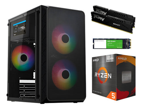 Pc Gamer Cpu Amd Ryzen 5600g Ram 16gb Ddr4 480gb Ssd Wi-fi