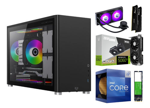 Pc Arte Diseño 'boari' Rtx 5060 Ti 16 Gb Core I9 32 Ram 1 Tb 1 Tb 32 Gb Nvidia Rtx 5060 Ti 16 Gb Vram