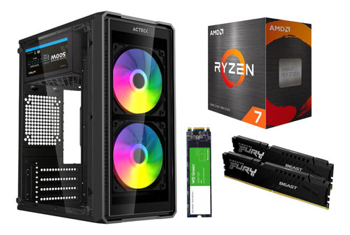 Pc Gamer Clikea Amd 5700g 16gb Ram Ddr4 1tb Ssd 1000 Gb 16 Gb Radeon Grafics
