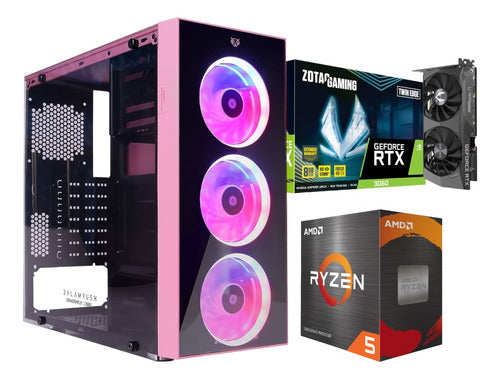 Pc Gamer Rgb Rtx 3060 8gb Ryzen 5 Ram 32gb Ssd 1tb 80+