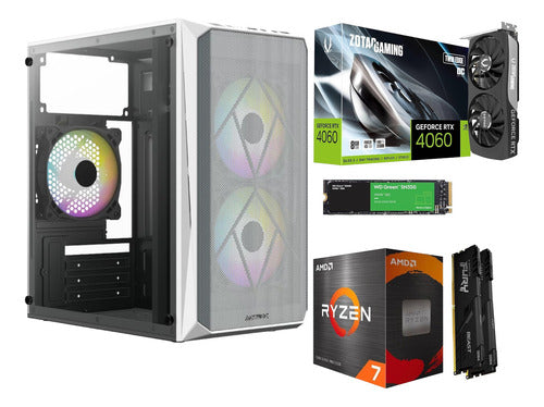Pc Gamer Moderna Rtx 4060 Ryzen 7 Ram 32gb Ddr4 1tb M.2 Doom 32 Gb