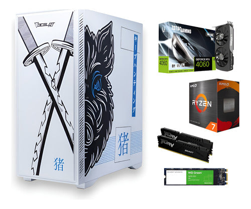 Pc Gamer Anime Rtx 5060 Ryzen 7 Ram 32gb 1tb M.2 Potente 32 Gb 4060