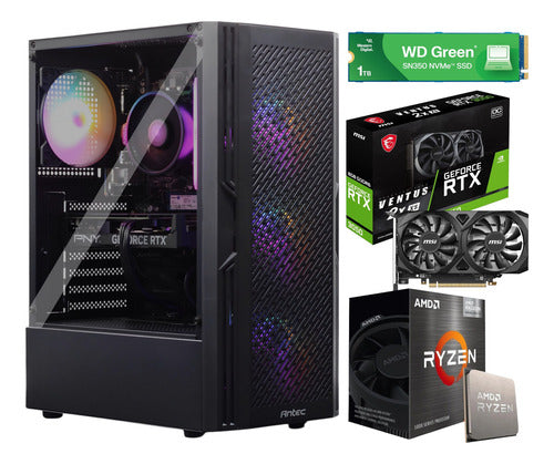 Pc Gamer Ryzen 7 5700g 2 Tb M.2 Ssd 32gb Ram Ddr4 Rtx 3050 32 Gb