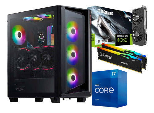 Pc Diseño Moderna Rtx 4060 Intel Core I7 Ram 64gb Ddr5 1 Tb  32 Gb