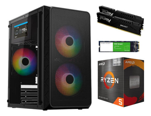 Pc Gamer Cpu Amd Ryzen 5600g Ram 64gb Ddr4 1 Tb Ssd Wi-fi 64 Gb