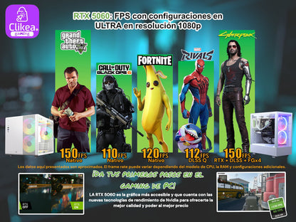 Pc Gamer H5 Elite Rtx 5060 Ryzen 7 5700g  1tb Nvme 32g Ram 1 Tb 32 Gb Rtx 5060