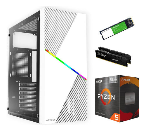 Pc Gamer Cpu Amd Ryzen 5600g Ram 16gb Ddr4 500gb M.2 Wi-fi 16 Gb