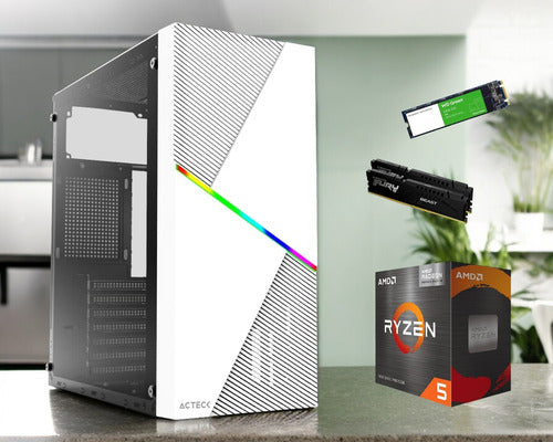 Pc Gamer Cpu Amd Ryzen 5600g Ram 16gb Ddr4 500gb M.2 Wi-fi 16 Gb