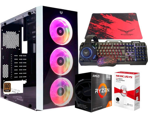 Pc Gamer Rgb Ryzen 5600g Ram 16gb Ddr4 Ssd 1 Tb Fuente 80+ 16 Gb