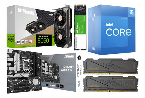 Kit Pc Gamer Rtx 5060 Cpu Intel I5-12400f Ram 32gb 1tb Nvme 1000 Gb 32 Gb 5060 Rtx