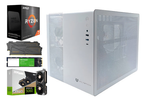 Pc Gamer Rtx 5060 Ryzen 7 1tb M.2 Ram 32gb Ddr4 Gi930 Blanco 32 Gb