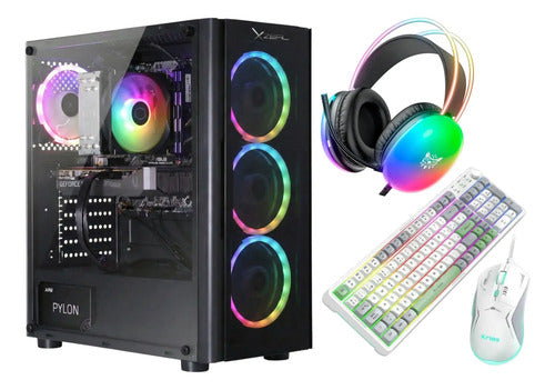 Kit Pc Gamer Blaze Ryzen 7 Rtx5060 Teclado Ratón Audífonos 1 Tb 32 Gb Nvidia Rtx5060