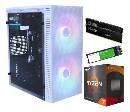 Pc Gamer Cpu Amd Ryzen 7 5700g Ram 16gb Ddr4 500gb Ssd Wi-fi 16 Gb