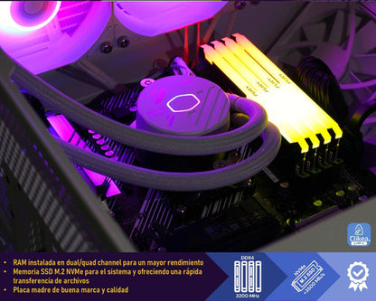 Pc Gamer Diseño 'kyuubi' Rtx 5050 Ryzen 7 Ram 32gb 1tb M.2 1 Tb 32 Gb Nvidia Rtx 5050