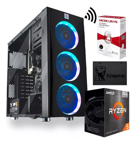 Pc Gamer Cpu Rgb Ryzen 5600g Ram 16 Gb Ddr4 1tb Radeon 16 Gb