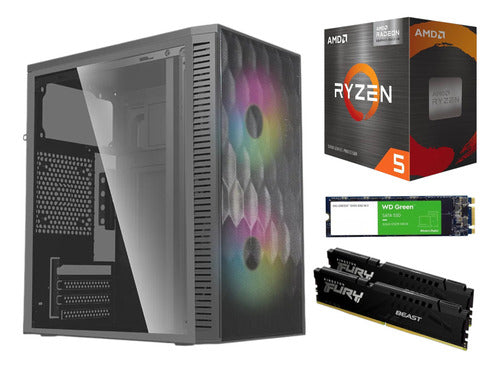 Pc Gamer Cpu Amd Ryzen 5600g Ram 32gb Ddr4 1 Tb Ssd Wi-fi