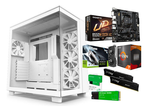 Pc Gamer Ryzen 7 5800x Rtx 4060 Ram 32gb 1tb Ssd H9 Flow 32 Gb