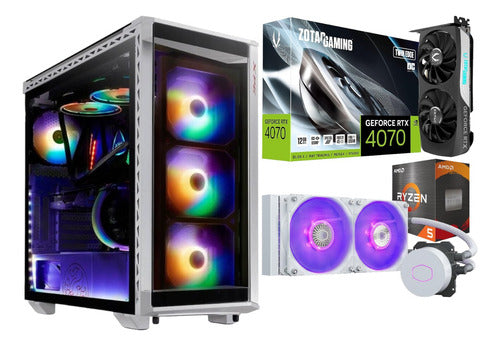 Potente Pc Gamer Rgb Ryzen 5600x Rtx 4070 Ram 32gb Ssd 1tb  32 Gb
