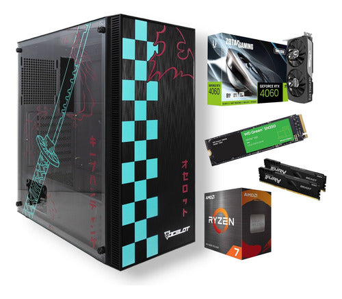 Pc Gamer Katana Rtx 4060 Ryzen 7 1tb Nvme 32gb Ram Ddr4 Wifi 32 Gb