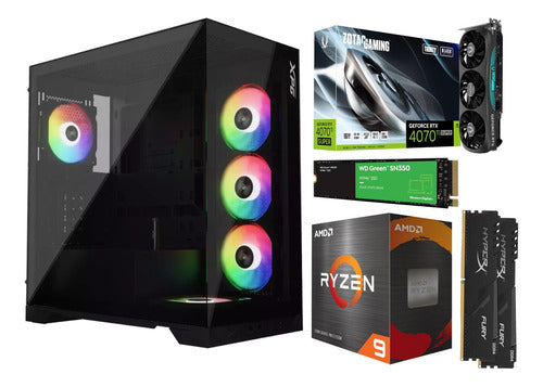 Pc Gamer Rtx 4070 Super Ryzen 9  Ram 64gb 1 Tb Ssd  2t Hdd  64 Gb
