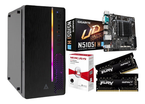 Pc De Escritorio 4 Nucleos Intel Cpu Ram 16gb Ddr4 480gb Ssd 16 Gb