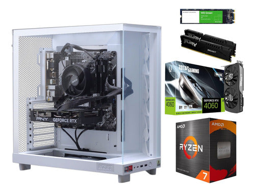 Pc Gamer Rtx 4060 Cpu Ryzen 9 9900x Ram 32gb Ddr4 1tb M.2 32 Gb