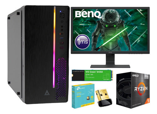 Combo Pc Amd Ryzen 5600g Ram 32gb 512gb Monitor 24 Y Teclado 32 Gb