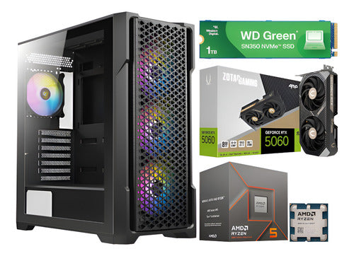 Pc Gamer Rtx 5060 Ryzen 5 8400f Ram 32gb Ddr5 1tb M.2 Wifi 1 Tb 32 Gb Nvidia Rtx5060