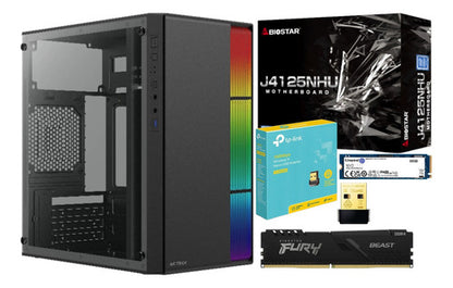 Pc Escritorio Rapida Intel Cpu Ram 8gb Ddr4 500gb Ssd J4125 8 Gb