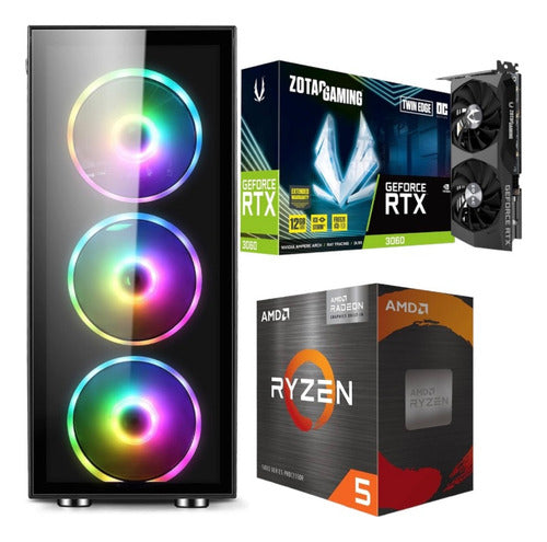 Pc Gamer Rtx 3060 Cpu Amd Ryzen 5600g Ram 32gb Ddr4 1tb Ssd 32 Gb