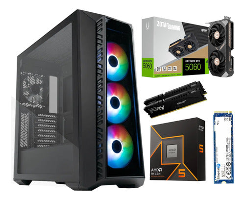 Pc Gamer Rtx 5060 Ryzen 5 9600x 6core Ram 32gb Ddr5 1tb Ssd 32 Gb
