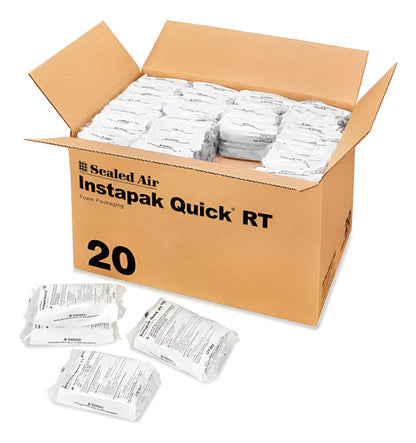 20 Pzas Instapak Quick #20 Cojin Espuma Adaptable 45 X 45 Cm Blanco Del Numero 20