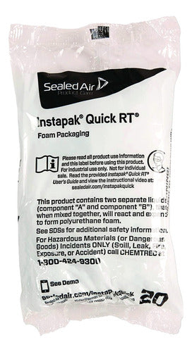 20 Pzas Instapak Quick #20 Cojin Espuma Adaptable 45 X 45 Cm Blanco Del Numero 20