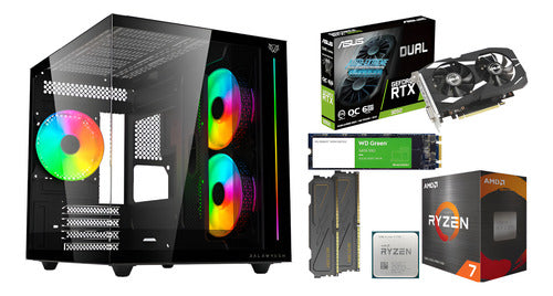 Pc Gamer Ryzen 7 5700g 1 Tb M.2 Ssd 32gb Ddr4 Ram Rtx 3050 1 Tb 32 Gb Rtx 3050