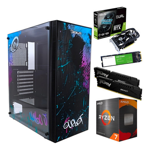 Pc Gamer Rtx 3050 Ryzen 7 5700g 1tb M.2 Ram 32gb Ddr4 Wifi 1 Tb 32 Gb 3050 6gb