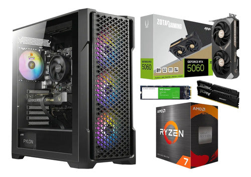 Pc Gamer Rtx 5060 Ryzen 7 Ram 32gb Ddr4 1tb M.2 Wifi 1 Tb 32 Gb Nvidia Rtx5060