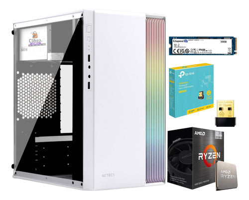 Pc Gamer Cpu Amd 5600g Ram 32gb Ddr4 500 Ssd M.2 Hdd 2 Tb 32 Gb