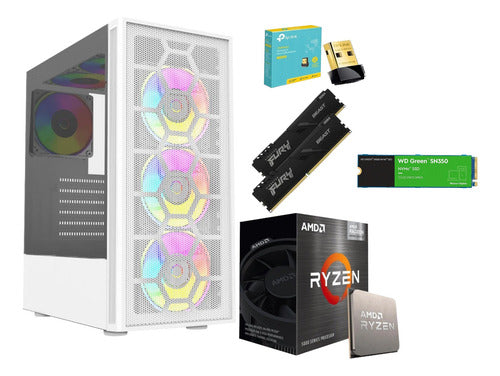 Pc Gamer Bl Mesh  Ryzen 5600g Ram 16gb Ddr4 500gb Ssd Wi-fi 16 Gb