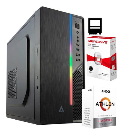 Pc Escritorio Cpu Amd Athlon 8gb Ram 240 Gb Ssd Wi-fi Rápida 8 Gb