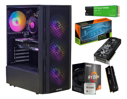 Pc Gamer Rtx 5070 Ryzen 5 5600x Ram 32gb Ddr4 1tb M.2 Wifi 32 Gb