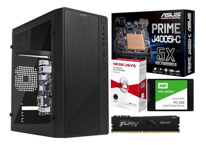 Kit Pc De Escritorio Intel Cpu Ram 8gb Ddr4 Ssd + Monitor 8 Gb