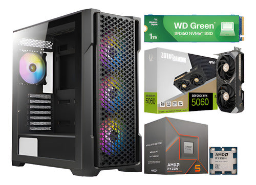 Pc Gamer Rtx 5060 Ti 16gb Ryzen 5 8400f Ram 32gb Ddr5 1tb 1 Tb 32 Gb Nvidia Rtx5060 Ti 16gb